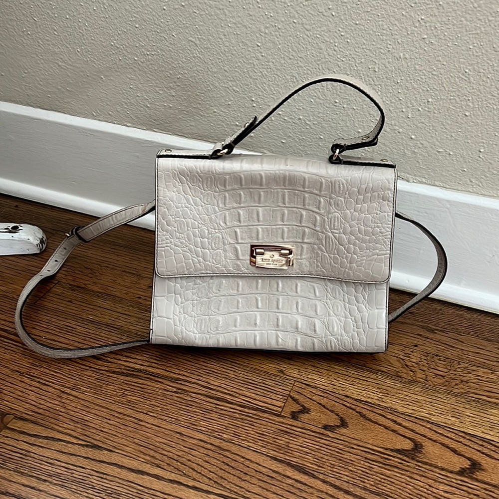Cream, leather Kate Spade purse